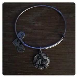 Alex and Ani My Love is Alive bangle in silver